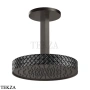 Gessi Pelle Tresse Верхняя лейка с потолочным кронштейном D30,5 см, 78250-440, Nero/ Black Metal Br. PVD
