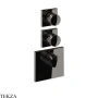 Gessi Incastri Термостат для душа 2 потока, внешняя часть 75304-706, black хром глянец