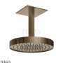 Gessi Incastri Верхняя лейка D30 с потолочным кронштейном под размер 75170-761, бронза Coffee