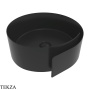 Flaminia Roll раковина накладная 44×44×17 см, чёрный Carbone матовый