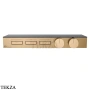 Gessi HI-FI Термостатический смеситель с полочкой, на 3 потока, внешняя часть 63024-735, бронза глянец