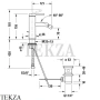 Duravit C.1 Смеситель для биде, с донным клапаном C12400001010, хром глянец