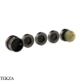 Gessi Perle Термостат для душа на 3 потока, внешняя часть 74534-707, black хром Brush