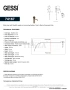 Gessi Perle Смеситель для биде с донным клапаном 74167-706, black хром глянец