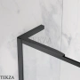 Radaway Modo F SL PNJ II Шторка на ванну неподвижная одностворчатая 60 см, правая R, 10406060-54-01R, черный матовый