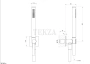 Gessi Incastri Душевой комплект, стержневая лейка 73523-735, бронза глянец