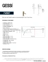 Gessi Perle Смеситель для биде с донным клапаном 74567-727, шампань Brushed