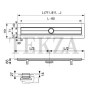 TECEdrainline Seal System Дренажный канал 80 см 600800, сталь глянец