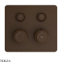 Gessi VENTI20 Термостатический смеситель на 2 потока, внешняя часть 65232-845, Dark Bronze