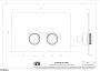 Gessi VENTI20 Клавиша смыва для инсталляции SANIT, Villeroy&Boch 54659-246, Gold PVD