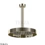 Gessi Incastri RIGATO Верхняя лейка D25 с потолочным кронштейном 63750-720, никель глянец