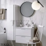 Aqwella RM Зеркало круглое в металлической раме 60 см RM0206BLK, черный матовый