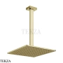Gessi Rettangolo shower Верхний душ с потолочным кронштейном под размер 15199-710, Brass PVD