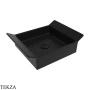 Flaminia BOX 40 раковина накладная 52,5×40×15 см, чёрный Carbone матовый