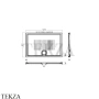 Hatria LIF H3 Поддон душевой прямоугольный керамический Y1ZX01, белый глянец