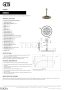 Gessi Inverso Diamantato Верхняя лейка D25,0 см с кронштейном под размер 63653-708, Copper Brushed PVD