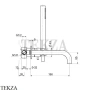 QuadroDesign Source Смеситель для ванны, 2 потока, внешняя часть, 13 69.00 OC, Light Gold