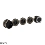 Gessi Perle Термостат для душа на 3 потока, внешняя часть 74734-707, black хром Brush