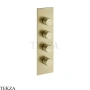 Gessi Incastri Термостат для душа 3 потока, внешняя часть 75316-727, шампань Brushed