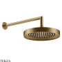Gessi Incastri Верхняя лейка D25 с кронштейном из стены 63045-726, бронза Brushed