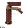 Gessi Pelle Laccetto Смеситель для биде, без гарнитура, 78468-447, Red Cherry/Coffee Bronze Br. PVD