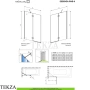 Radaway Essenza PND II Шторка на ванну распашная с неподвижным сегментом 100 см, открывание налево, 110002100-91-01L, брашированный никель