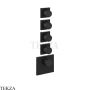Gessi Incastri Термостат для душа 4 потока, внешняя часть 75308-299, черный матовый