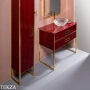 ARMADI ART MONACO Тумба под раковину 100 см 867-100-RG, BORDEAUX (бордо), золото