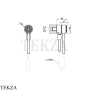 Gessi HI-FI Душевой комплект с магнитной лейкой, шланг из Darkflex 63199-710, Brass PVD