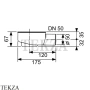 TECE drainline DN 50 Сифон для дренажного канала заниженный 650000