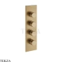 Gessi Incastri Термостат для душа 3 потока, внешняя часть 75316-726, бронза Brushed