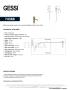 Gessi Perle Смеситель для биде без донного клапана 74368-299, черный матовый