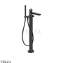 Gessi Perle Смеситель для ванны напольный, внешняя часть 74029-706, black хром глянец