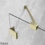 Radaway Essenza Pro PNJ II Шторка на ванну одностворчатая неподвижная 70 см, 10101070-99-01, брашированное золото