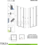 Radaway Essenza DWB Дверь в нишу складная 100 см, открывание направо, 385077-01-01R, хром глянец