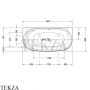 Duravit Cape Cod Ванна пристенная, с бесшовной панелью и ножками 700364000000000, акрил, белый глянец