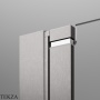 Radaway Nes PND I Шторка на ванну двустворчатая 130 см, левая L, 10010130-91-01L, брашированный никель