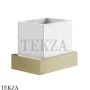 Gessi Rettangolo Стакан для щеток настенный, композит белый 20807-727, Brass Br. PVD