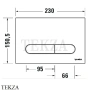 Duravit DuraSystem Клавиша смыва Beta 100, пластик WD50090MC000, хром матовый