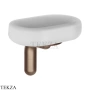 Gessi Goccia Мыльница настенная, белая керамика 38001-708, Copper Br. PVD