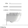GSI PURA 55/F Унитаз подвесной ”Swirlflush” (безободковый) 8815FR205, сиденье микролифт slim, Tortora
