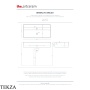 ArtCeram Brooklyn раковина подвесная и накладная The.Saniglaze с продольным сухим отсеком и 1 отверстием BNL001 01 34, белый глянец