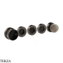 Gessi Perle Термостат для душа на 3 потока, внешняя часть 74634-707, black хром Brush