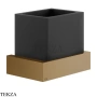 Gessi Rettangolo Стакан для щеток настенный, композит черный 20808-791, Deep Bronze Brushed PVD