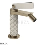 Gessi Pelle Laccetto Смеситель для биде, с донным клапаном Stop&Go, 78467-432, Crème/Finox Br. Nickel