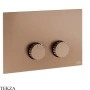 Gessi Incastri Клавиша смыва для инсталляции SANIT, Villeroy&Boch 75619-708, медь Brushed