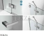 Duka gallery 3000 Дверь в нишу распашная с сигментом GR-TN2 L 75, петли слева, серебро