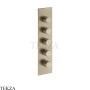Gessi Incastri Термостат для душа 4 потока, внешняя часть 75318-149, нерж. сталь Brush / никель Brushed