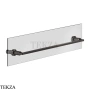 Gessi INCISO accessories Полотенцедержатель для крепления на стекло, 60 см 58617-707, Black Metal Brushed PVD