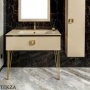 ARMADI ART LUCIDO Тумба под раковину 100 см 770-100-CP, CAPPUCINO (капучино RAL 1019)